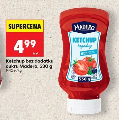 Ketchup bez dodatku cukru 530 g promocja w Biedronka