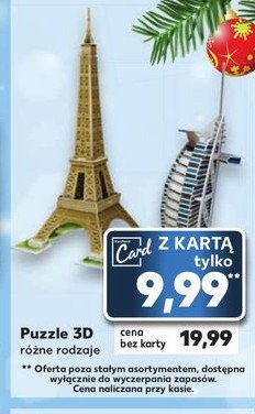 Puzzle wie偶a eiffela 3d promocja