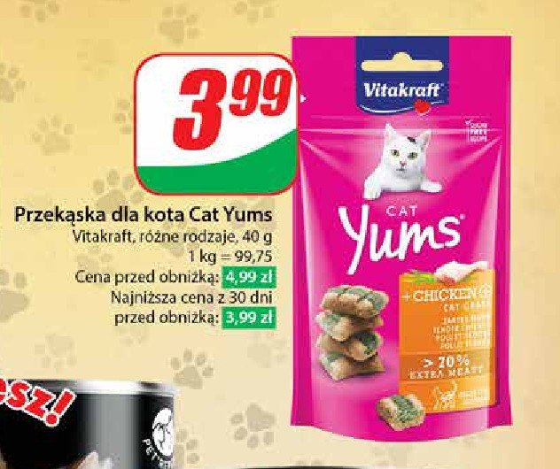 Przysmak z kurczakiem VITAKRAFT CAT YUMS promocja