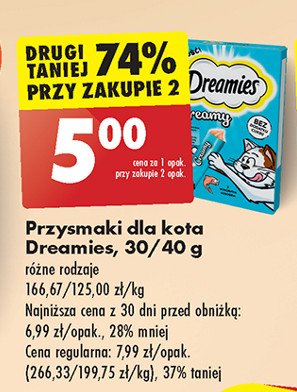 Przysmak dla kota rybne Dreamies promocja w Biedronka