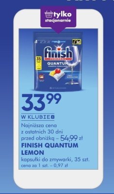 Tabletki do zmywarki FINISH QUANTUM LEMON, 35 szt. promocja w Super-Pharm
