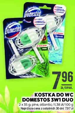 Kostka do wc pine Domestos 3in1 power promocja