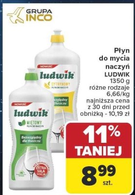 Płyn do mycia naczyń LUDWIK różne rodzaje promocja w Carrefour