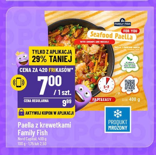 Paella z krewetkami małżami i kurczakiem Family fish promocja