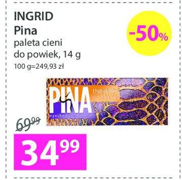 Paleta cieni pina Ingrid cosmetics promocja