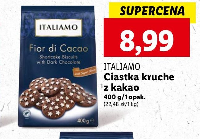 Ciastka kruche z kakao Italiamo promocja