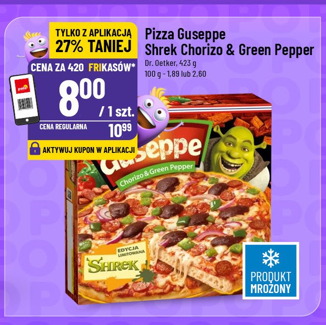 Pizza shrek chorizo & green pepper Dr. oetker guseppe promocja