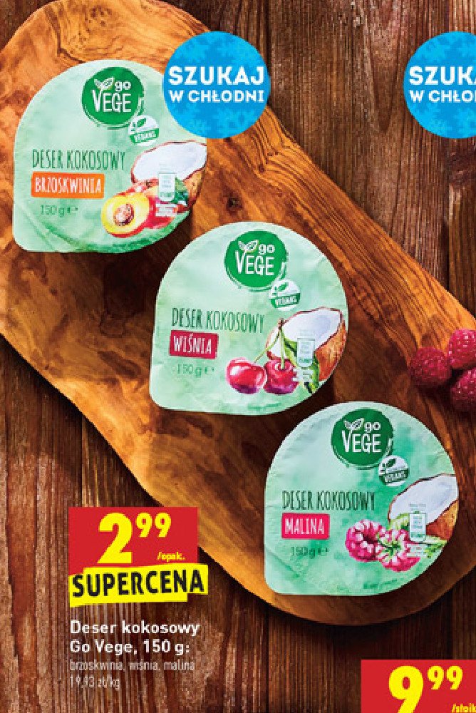 Deser kokosowy z wiśniami Govege promocja