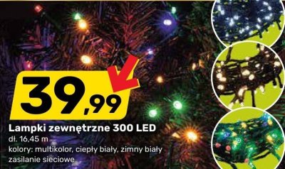 Lampki zewnętrzne 300 LED promocja w Bricomarche