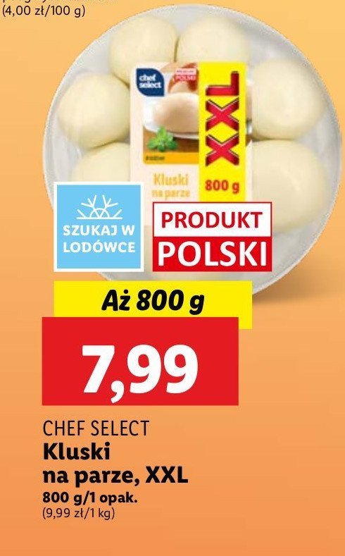 Kluski na parze Chef select promocja