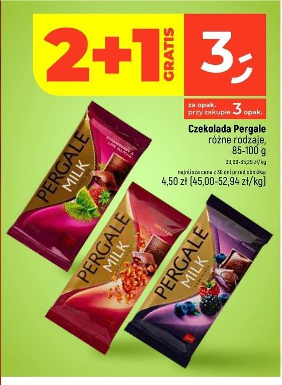 Czekolada strawberry & lime matcha Pergale promocja