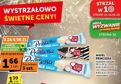 Wafel Princessa Longa kokosowa promocja w Euro Sklep