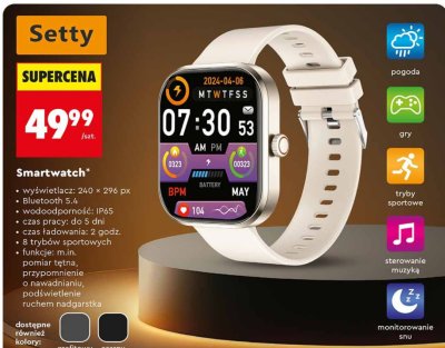 Smartwatch Setty promocja w Biedronka