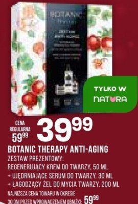 Zestaw prezentowy Botanic Therapy Anti-Aging regenerujący krem do twarzy 60 ml promocja w Drogerie Natura