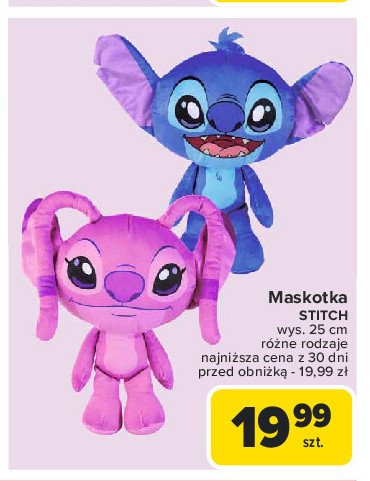 Maskotka stitch 25 cm promocja w Carrefour Market