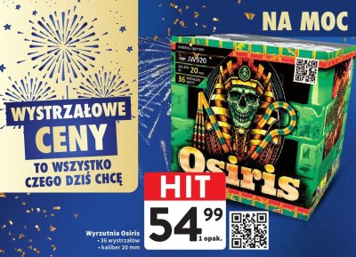 Wyrzutnia Osiris 36 wystrzałów kaliber 20 mm promocja w Intermarche