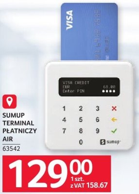 Terminal płatniczy SUMUP TERMINAL PŁATNICZY AIR promocja w Selgros