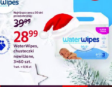 Chusteczki nawilżane czystą wodą Waterwipes promocja