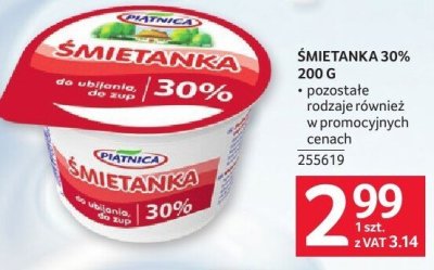 Śmietanka 30% ŚMIETANKA 30% 200 g 255619 promocja w Selgros