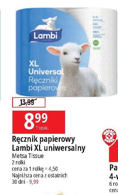 R臋cznik papierowy universal xl Lambi promocja