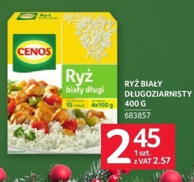 Ryż biały długoziarnisty Cenos 400g promocja w Selgros