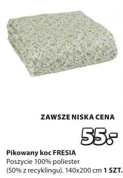 Pikowany koc FRESIA 140x200 cm promocja w Jysk