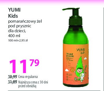 Mydło w płynie pomarańczowe Yumi kids promocja w Hebe