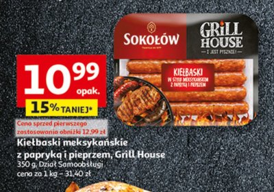 Kie艂baski w stylu meksyka艅skim z papryk膮 i pieprzem Soko艂贸w grill house promocja