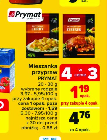 Przyprawa do żeberek z miodem Prymat promocja