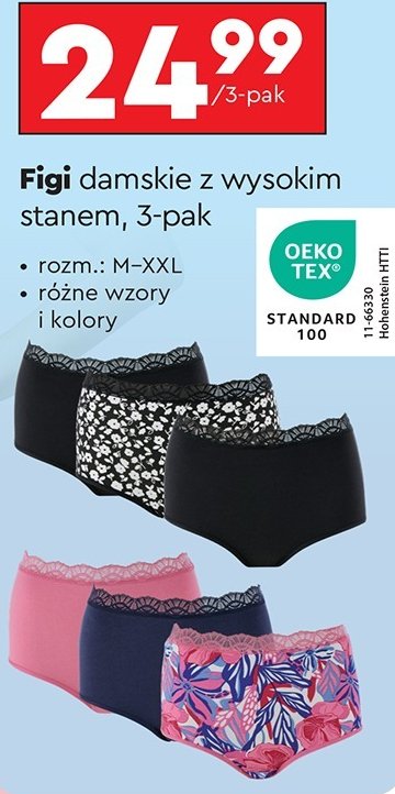 Figi damskie z wysokim stanem m-xxl Cleve promocja w Biedronka