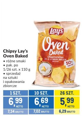 Chipsy Lay's Oven Baked różne smaki 110g promocja w Makro