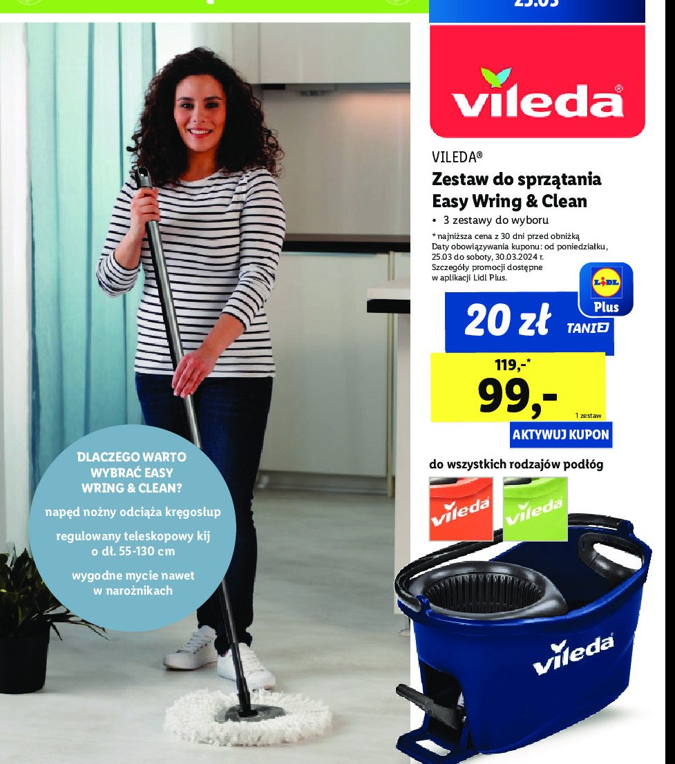 Mop easy wring and clean + wiadro Vileda promocja