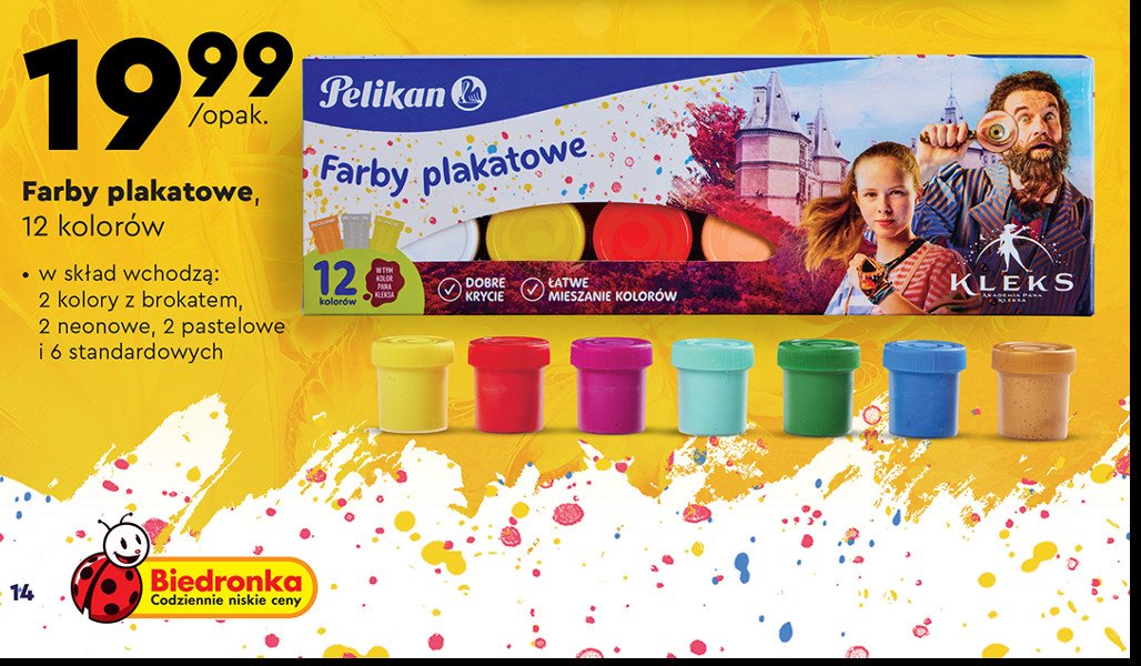 Farby plakatowe kleks Pelikan promocja