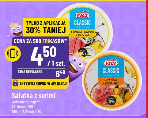 Sałatka surimi z ananasem i warzywami Vici promocja w POLOmarket