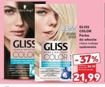 Krem koloryzujący do włosów 4.0 naturalny ciemny brąż Gliss kur care & moisture color promocja