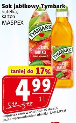 Sok jabłkowy Tymbark promocja w Prim Market