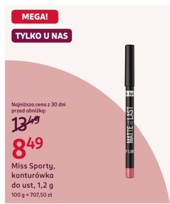 Konturówka do ust Miss Sporty, 1,2 g promocja w Rossmann