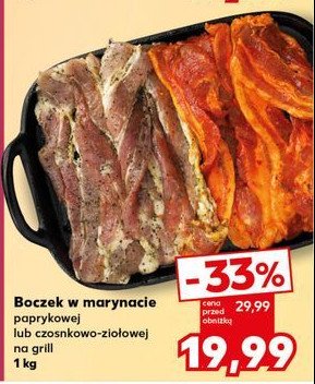 Boczek w marynacie paprykowej na grill promocja