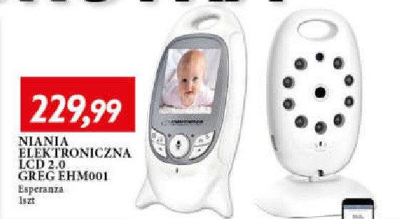 Elektroniczna niania lcd 2.0'' gregorio Esperanza promocja