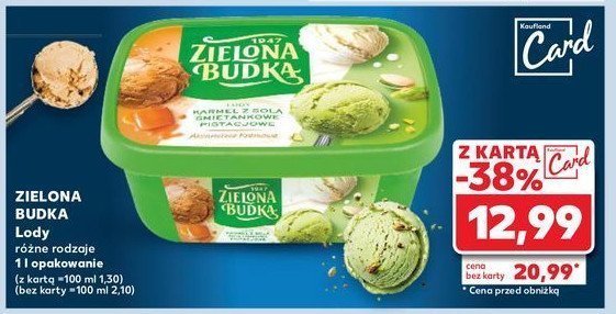 Lody karmel z solą i pistacja Zielona budka promocja