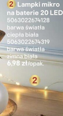 Lampki mikro na baterie 20 LED promocja w Castorama