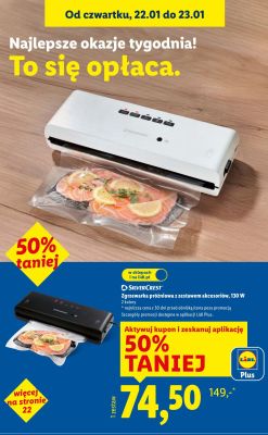Zgrzewarka próżniowa z zestawem akcesoriów 130W promocja w Lidl