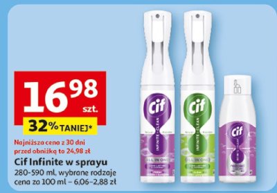 Cif Infinite w sprayu 280-590 ml, wybrane rodzaje promocja w Auchan