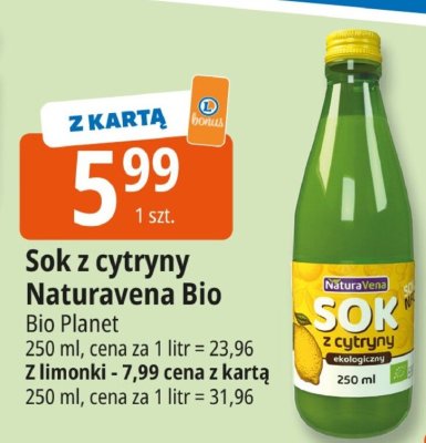 Sok z cytryny Naturavena promocja w Leclerc