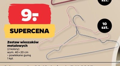 Zestaw wieszaków metalowych promocja w Netto