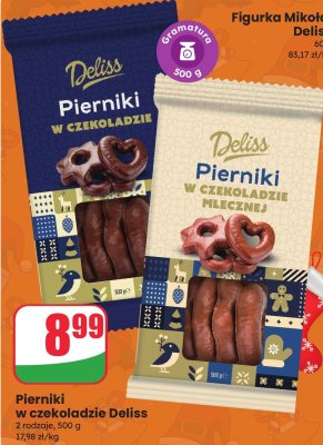 Pierniki w czekoladzie 2 rodzaje promocja w Dino