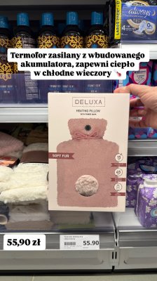 Termofor zasilany z wbudowanego akumulatora DELUXA Heating Pillow with Power Bank promocja w Action