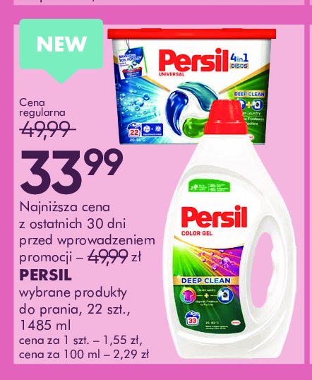 Kapsułki do prania 4in1 deep clean Persil promocja w Super-Pharm