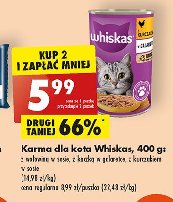 Karma dla kota kaczka w sosie Whiskas promocja