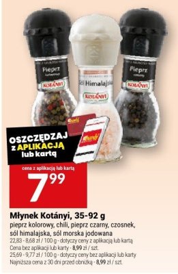 Młynek Kotányi, 35-92 g promocja w Twój Market